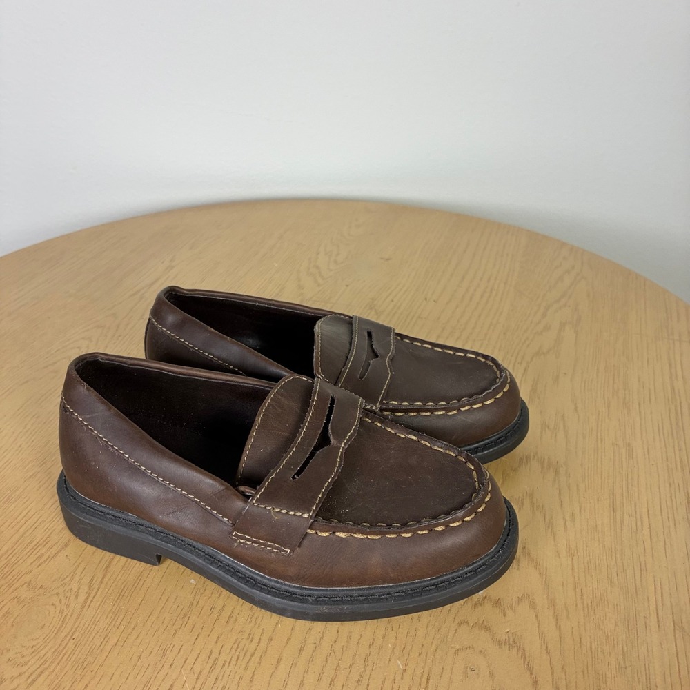 GH Bass & Co Tutor Penny Loafers Shoes Boys 11 Vegan Preppy Retro Comfort Formal